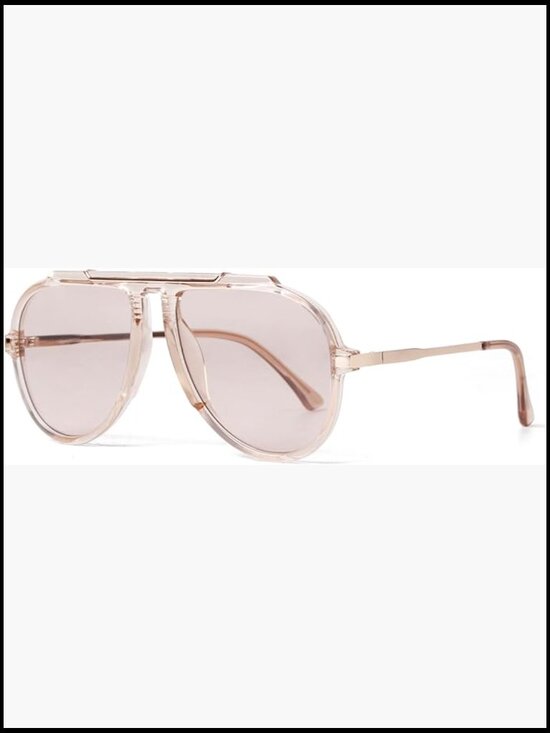 Oversized Aviator Sunglasses with UV400 Protection, Tangle Free Design main image 3
